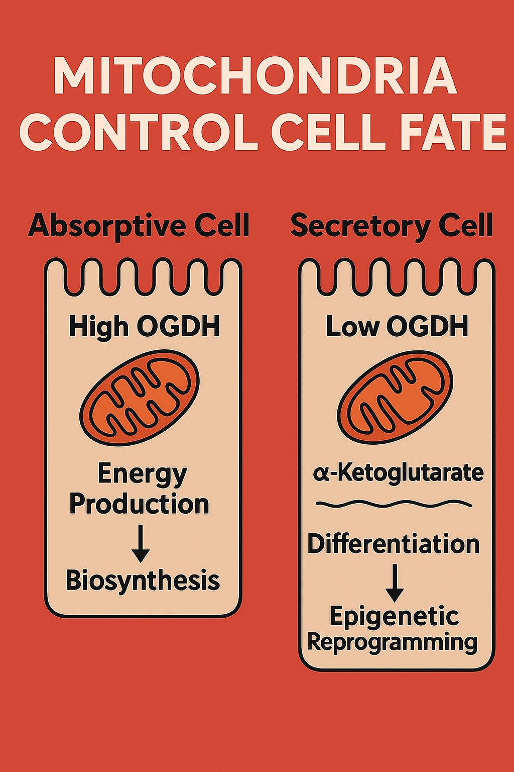 Mitochondria control cell fate