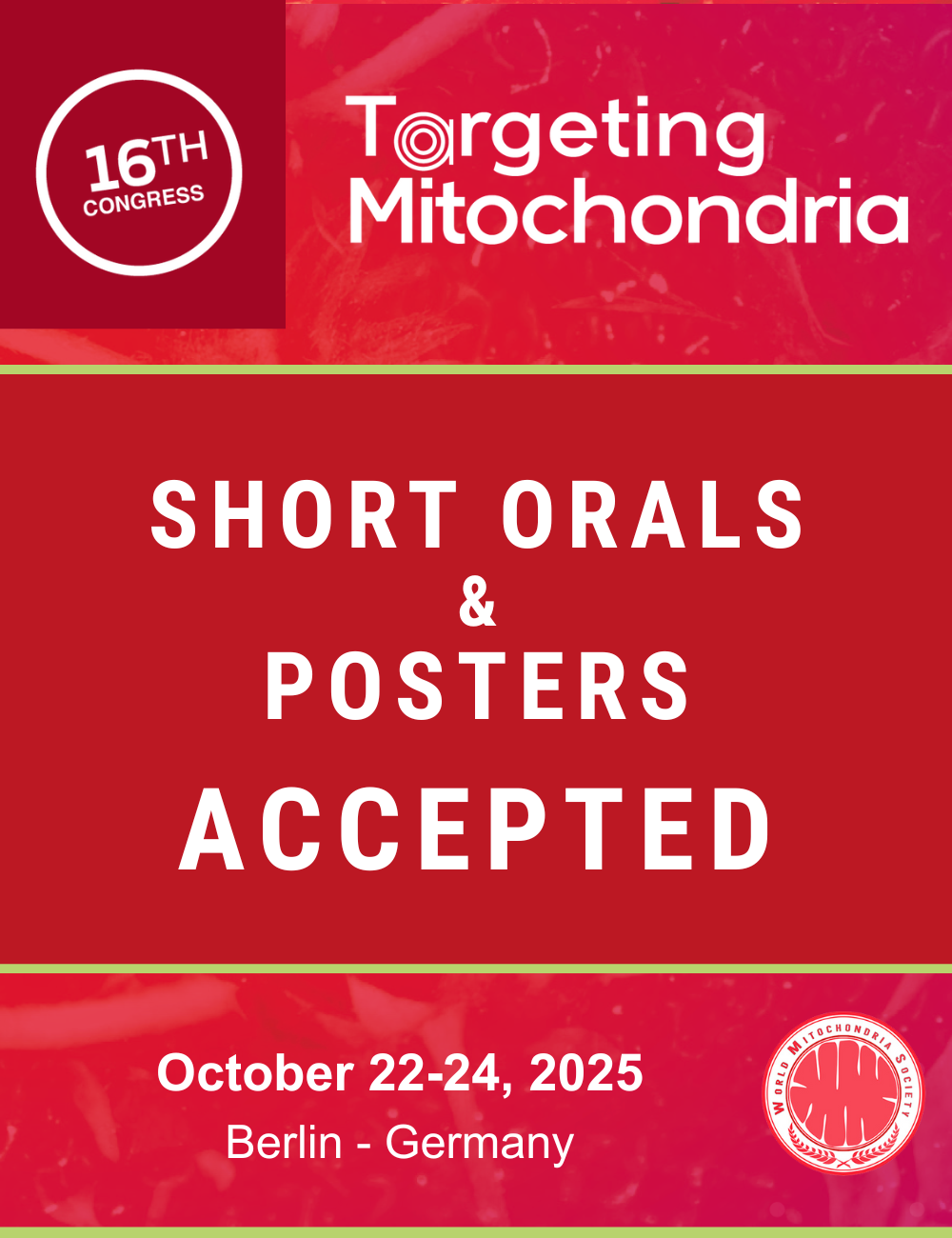 Short Orals & Poster Communications Accepted